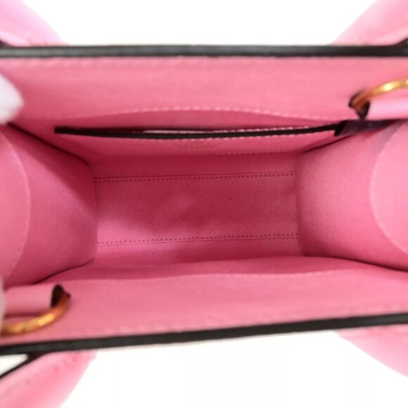 GUCCI x Bananya BNF Logo 2Way Mini Shoulder Bag Leather Pink GHW Italy 635RK208 - Picture 11 of 16